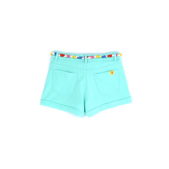 TASSEL BELT GREEN BEACH SHORTS FOR GIRLS - Picture 4 of 6